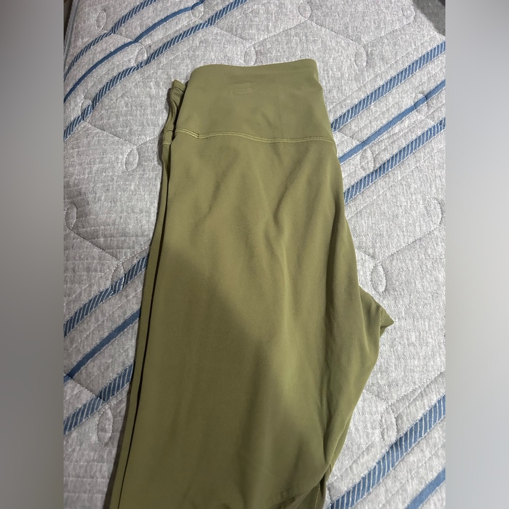 Olive Green Lululemon Cut out Leggings